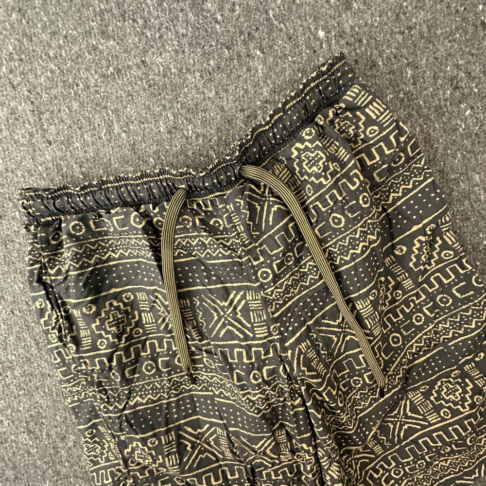 SAXX Cannonball 2N1 Long Men S Black Geometric Tribal Print Swim Trunks